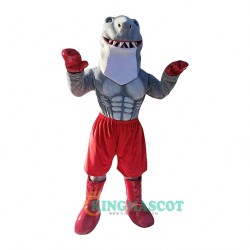 Grey Muscle shark Uniform, Grey Muscle shark Mascot Costume