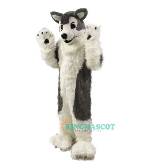 Grey Wolf Husky Dog Cartoon Uniform, Grey Wolf Husky Dog Cartoon Mascot Costume