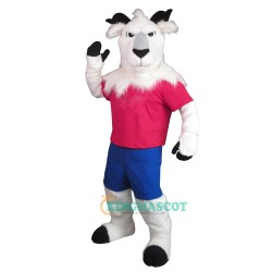 College WhiteGoat Uniform, College WhiteGoat Mascot Costume