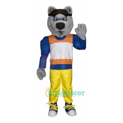 Handsome Ski Wolf Uniform, Handsome Ski Wolf Mascot Costume