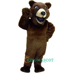 Grizzly Bear Uniform, Happy Grizzly Bear Mascot Costume