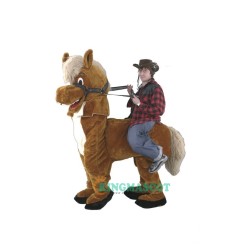 Brown Horseback Uniform, Brown Horseback Mascot Costume