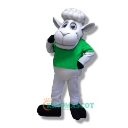 Sheep Uniform, Cute White Sheep Mascot Costume