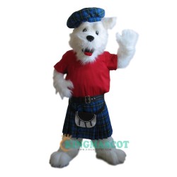 Plush Kilt Dog Uniform, Plush Kilt Dog Mascot Costume
