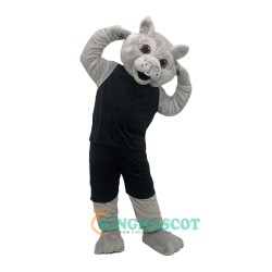 Light gray moving Leopard Uniform, Light gray moving Leopard Mascot Costume