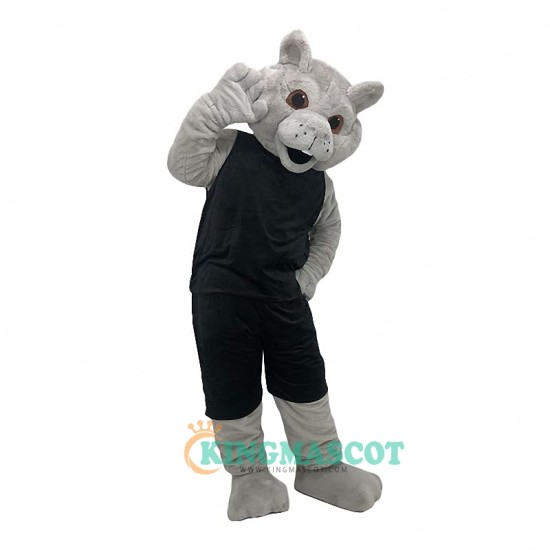 Light gray moving Leopard Uniform, Light gray moving Leopard Mascot Costume