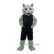 Light gray moving Leopard Uniform, Light gray moving Leopard Mascot Costume