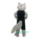 Light gray moving Leopard Uniform, Light gray moving Leopard Mascot Costume