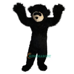 Long Hair Black Bear Cartoon Uniform, Long Hair Black Bear Cartoon Mascot Costume