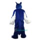 Long Hair Blue Wolf Cartoon Uniform, Long Hair Blue Wolf Cartoon Mascot Costume