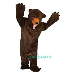 Longhair Brown Bear Cartoon Uniform, Longhair Brown Bear Cartoon Mascot Costume