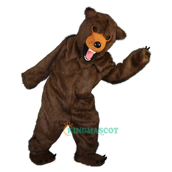 Longhair Brown Bear Cartoon Uniform, Longhair Brown Bear Cartoon Mascot Costume