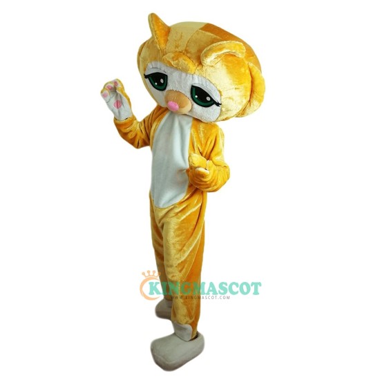 Lovely Yellow Cat Cartoon Uniform, Lovely Yellow Cat Cartoon Mascot Costume