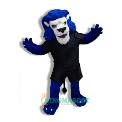 Lion Uniform, Blue Long Hair Lion Mascot Costume