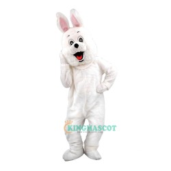  Uniform Happy White Rabbit, Mascot Costume Happy White Rabbit