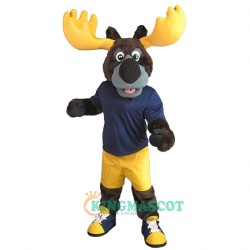 Charming College Moose Uniform, Charming College Moose Mascot Costume