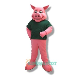 Pig Uniform, Red Happy Pig Mascot Costume