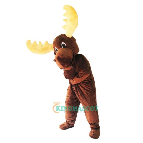 Moose Elk Wapiti Horned Deer Cartoon Uniform, Moose Elk Wapiti Horned Deer Cartoon Mascot Costume