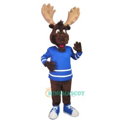 Cute Friendly College Moose Uniform, Cute Friendly College Moose Mascot Costume