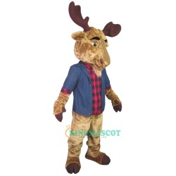 College Moose Uniform, College Moose Mascot Costume