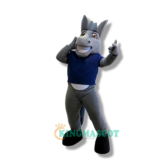 Mustang Uniform, College Grey Mustang Mascot Costume