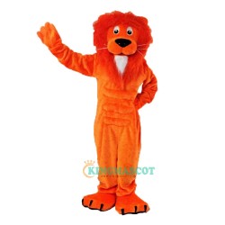Orange Lion Cartoon Uniform, Orange Lion Cartoon Mascot Costume