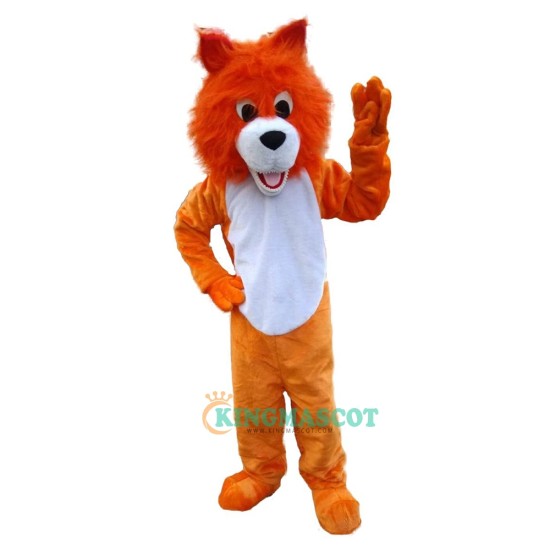 Orange Lion Uniform, Orange Lion Mascot Costume