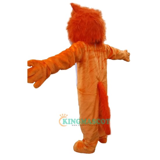Orange Lion Uniform, Orange Lion Mascot Costume