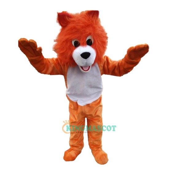 Orange Lion Uniform, Orange Lion Mascot Costume