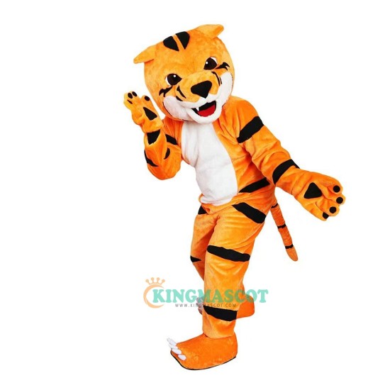 Orange Tiger Cartoon Uniform, Orange Tiger Cartoon Mascot Costume