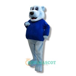 Bear Uniform, Blue Happy Bear Mascot Costume