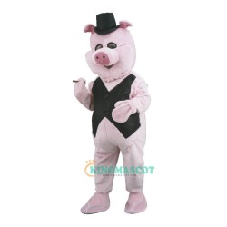 Pig Uniform Businessman, Pig Mascot Costume Businessman