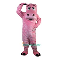 Pink Hippo Cartoon Uniform, Pink Hippo Cartoon Mascot Costume