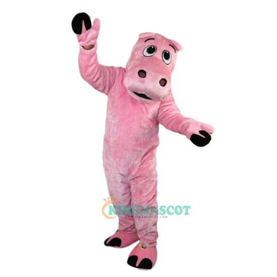 Pink Hippo Cartoon Uniform, Pink Hippo Cartoon Mascot Costume