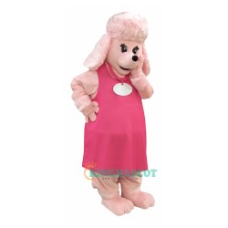 Pink Petals Poodle Uniform, Pink Petals Poodle Mascot Costume
