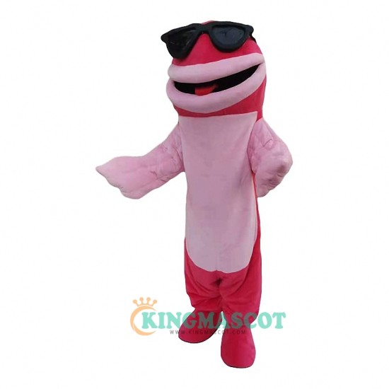 Pink shark Dolphin Uniform, Pink shark Dolphin Mascot Costume