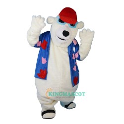 Polar Bear Cartoon Uniform, Polar Bear Cartoon Mascot Costume