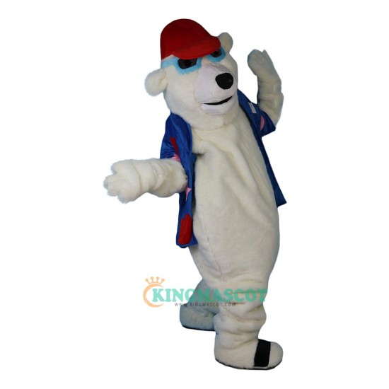 Polar Bear Cartoon Uniform, Polar Bear Cartoon Mascot Costume
