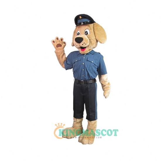 Police Handsome Dog Uniform, Police Handsome Dog Mascot Costume
