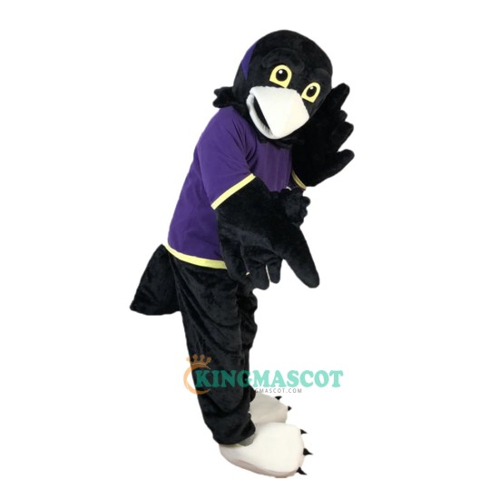 Purple Vest Sport Eagle Cartoon Uniform, Purple Vest Sport Eagle Cartoon Mascot Costume
