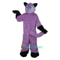 Purple Woolly Wolf Wolves Plush Wolf Cartoon Uniform, Purple Woolly Wolf Wolves Plush Wolf Cartoon Mascot Costume