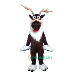 Reindeer Long Hair Quality Cartoon Uniform, Reindeer Long Hair Quality Cartoon Mascot Costume