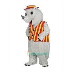 Gray Cute Rhino Uniform, Gray Cute Rhino Mascot Costume