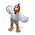 Rooster White Animal Uniform, Rooster White Animal Mascot Costume