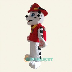 White Dalmatian Dog Uniform, White Dalmatian Dog Mascot Costume