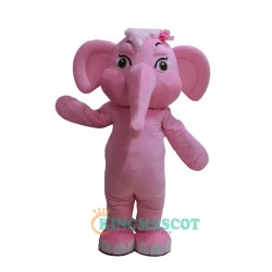 Pink Elephant Character Uniform, Pink Elephant Character Mascot Costume