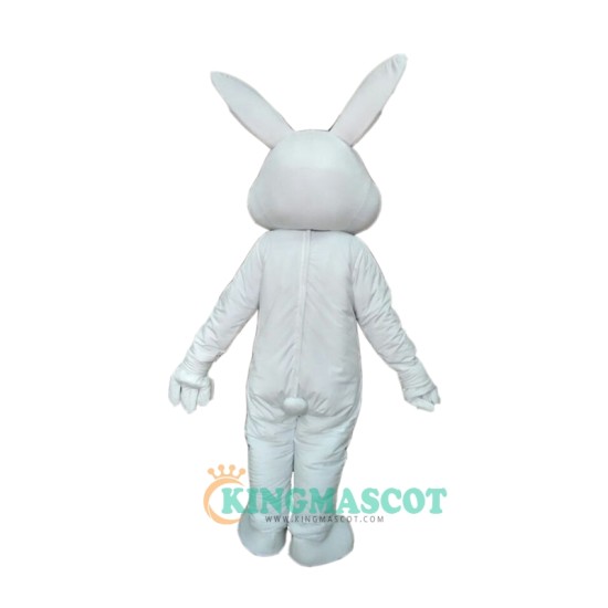 Pink White Rabbit Uniform, Pink White Rabbit Mascot Costume