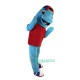 Sport Blue Dolphin Cartoon Uniform, Sport Blue Dolphin Cartoon Mascot Costume