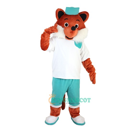 Sport Brown Fox Uniform, Sport Brown Fox Mascot Costume