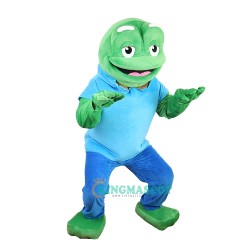 Sport Green Frog Cartoon Uniform, Sport Green Frog Cartoon Mascot Costume